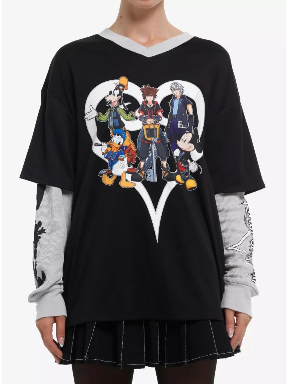 NWT Disney Kingdom Hearts Girls Jersey Long-Sleeve T-Shirt Size SM